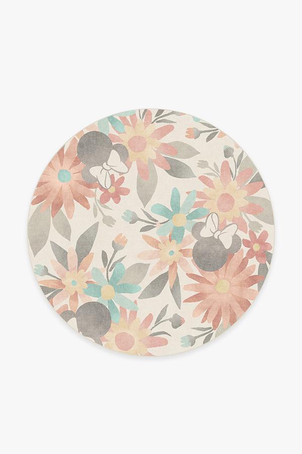 Minnie Floral Multicolor Rug 6' Round | Stain-Resistant