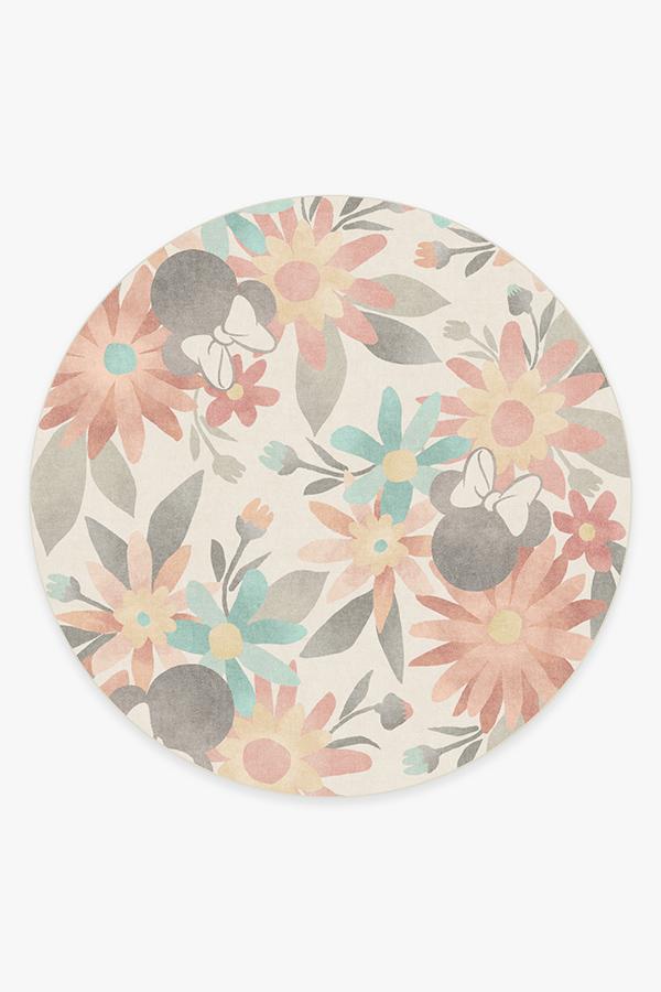 Minnie Floral Multicolor Rug 8' Round | Stain-Resistant
