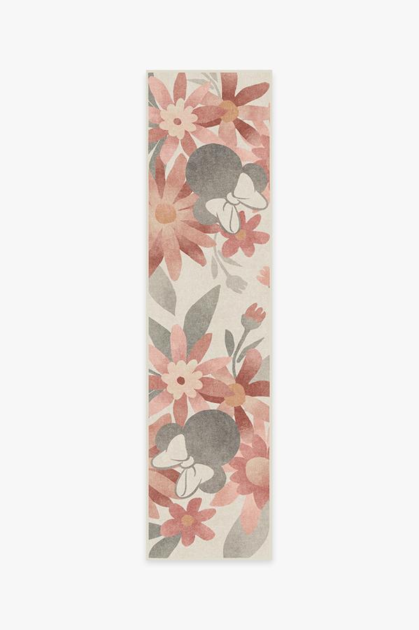 Minnie Floral Rosewood Rug 2.5'x10' | Stain-Resistant