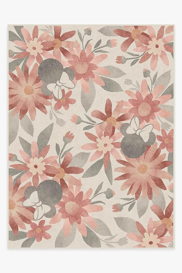 Minnie Floral Rosewood Rug 9'x12' | Stain-Resistant