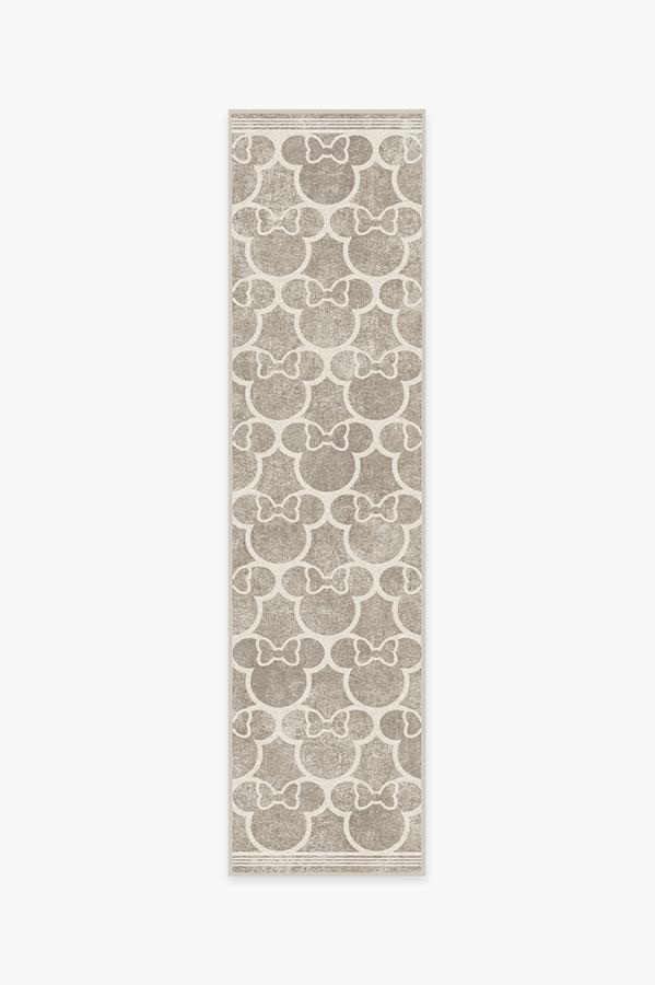 Minnie Trellis Ash Grey Rug 2.5'x10' | Stain-Resistant