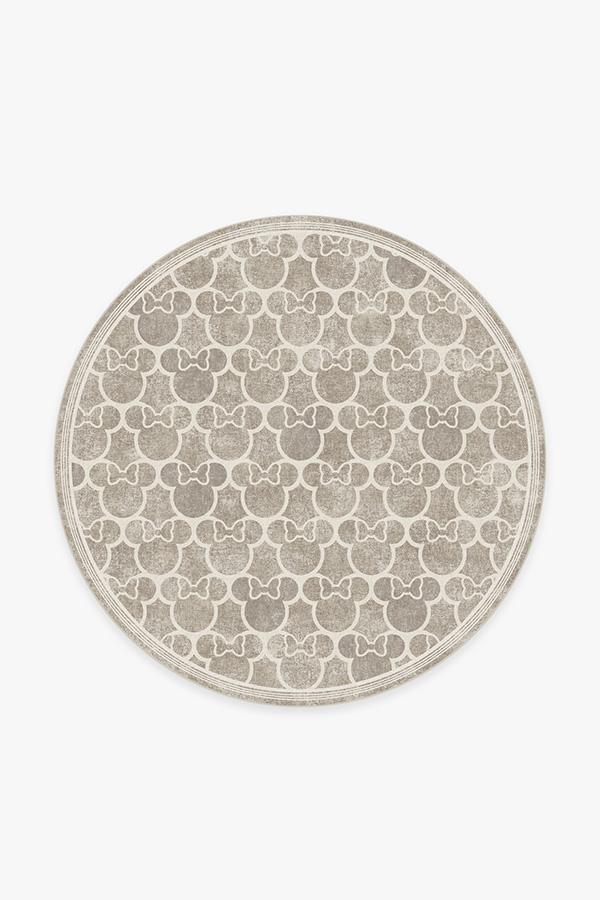 Minnie Trellis Ash Grey Rug 6' Round | Stain-Resistant