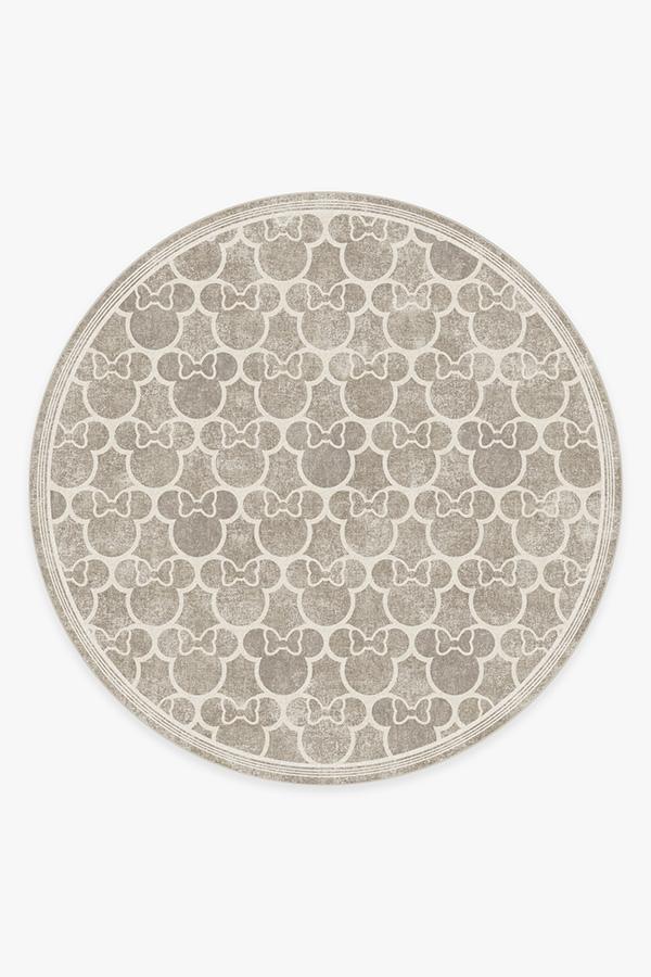 Minnie Trellis Ash Grey Rug 8' Round | Stain-Resistant