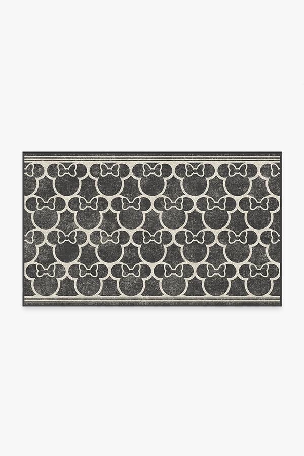 Minnie Trellis Black Rug 3'x5' | Stain-Resistant