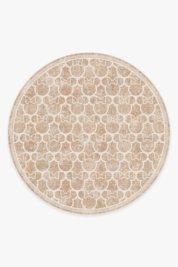 Minnie Trellis Rose Gold Rug 8' Round | Stain-Resistant