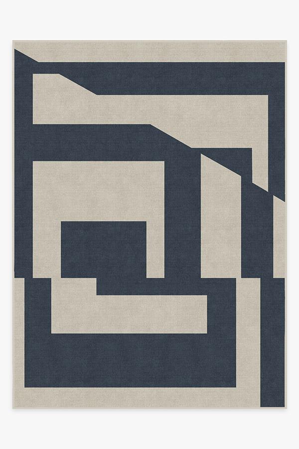 Moden Blue Rug 9'x12' | Stain-Resistant