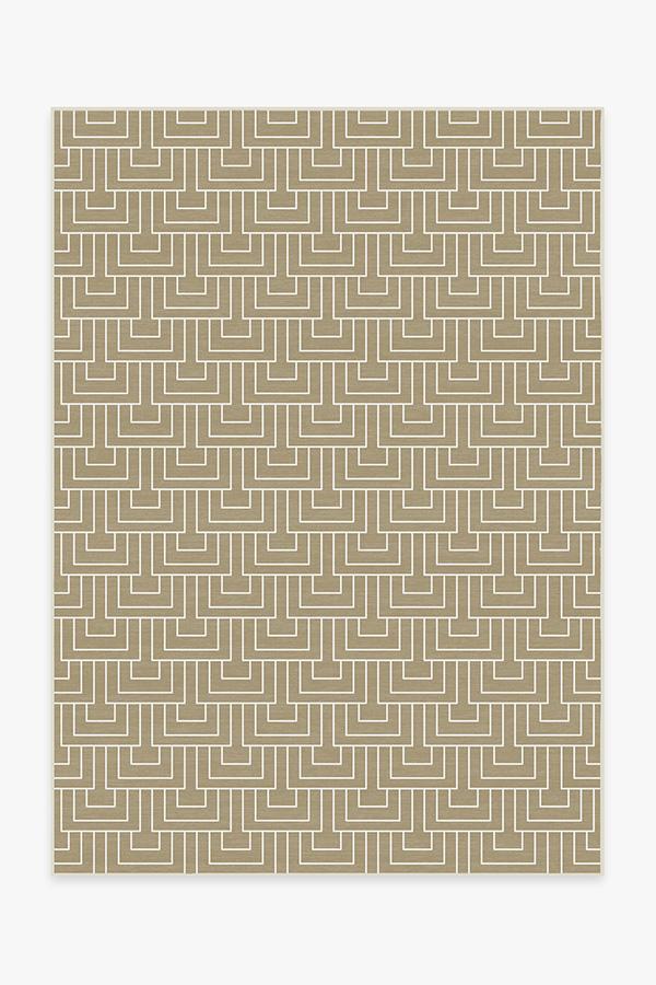 Modern Deco Gold Rug 5'x7' | Stain-Resistant