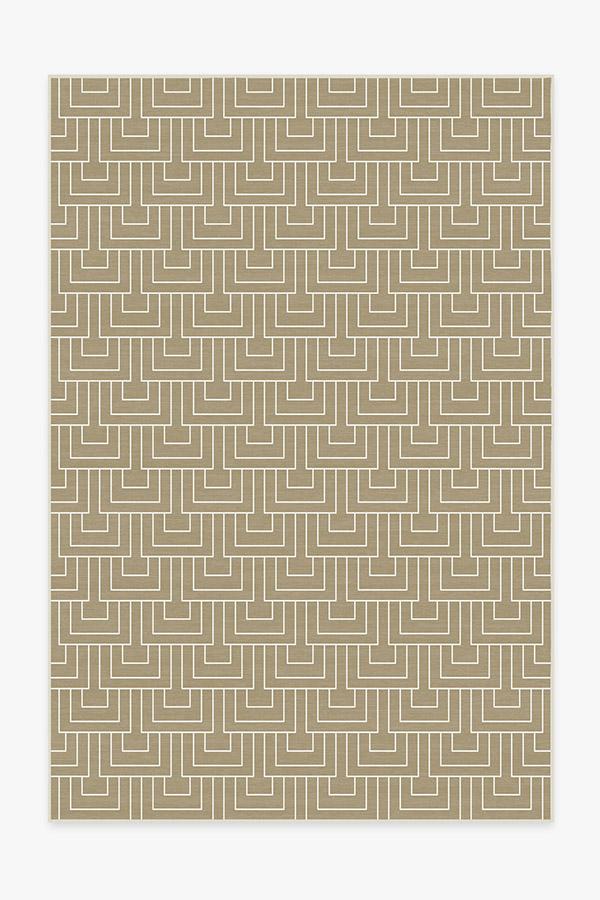 Modern Deco Gold Rug 6'x9' | Stain-Resistant