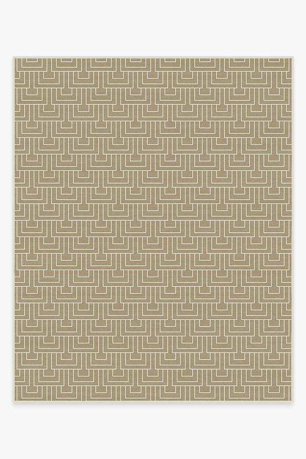Modern Deco Gold Rug 8'x10' | Stain-Resistant