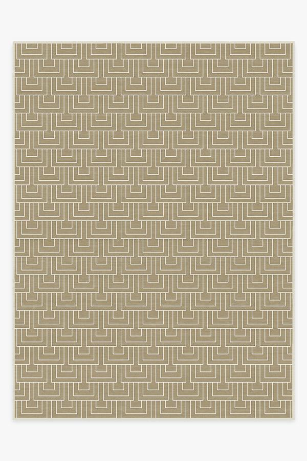 Modern Deco Gold Rug 9'x12' | Stain-Resistant