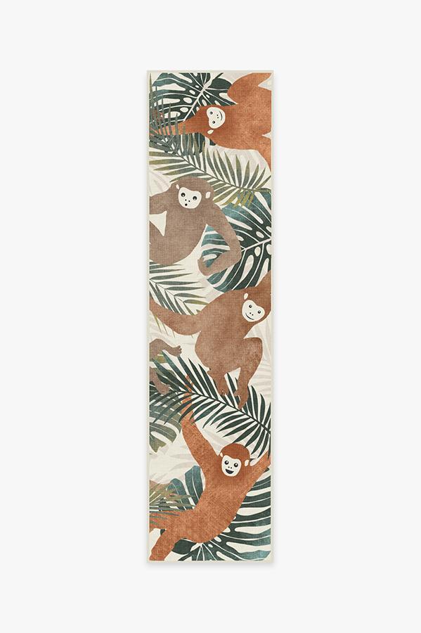 Monkey Mania Natural Rug 2.5'x10' | Stain-Resistant