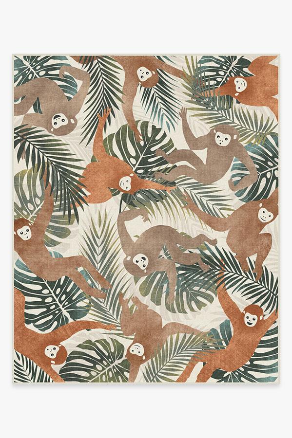Monkey Mania Natural Rug 8'x10' | Stain-Resistant