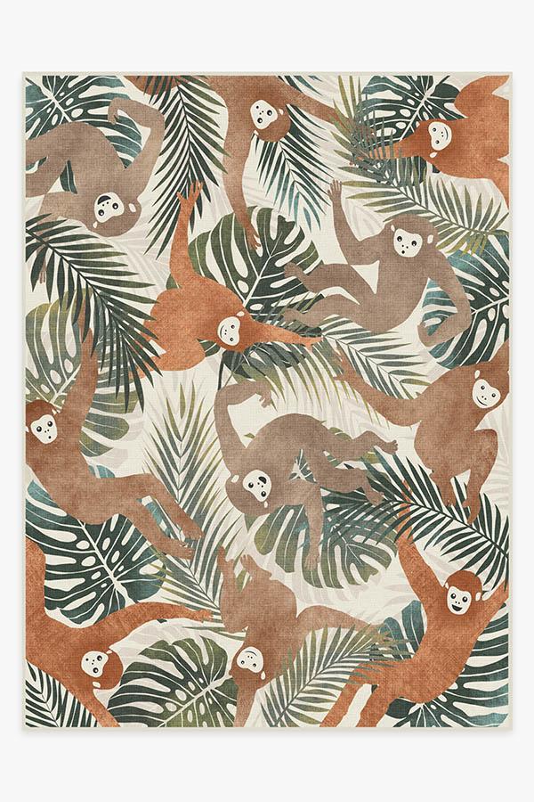 Monkey Mania Natural Rug 9'x12' | Stain-Resistant