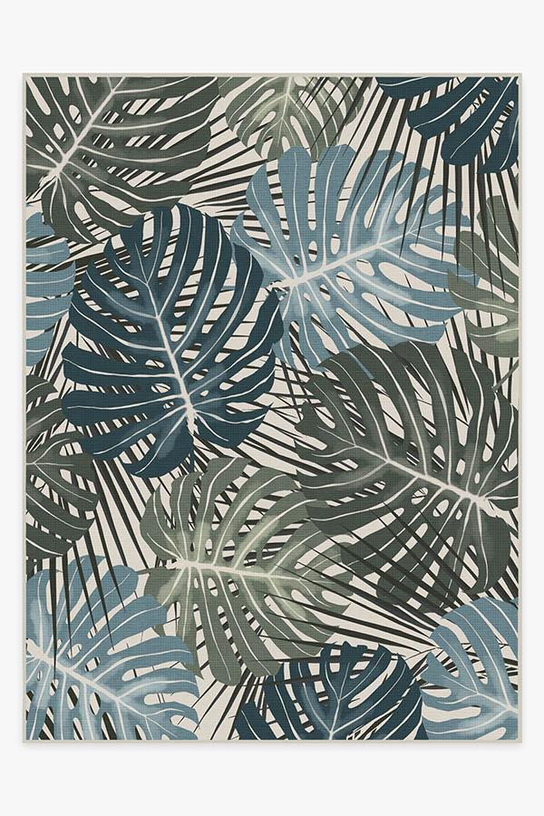 Monstera Jade Rug 9'x12' | Stain-Resistant
