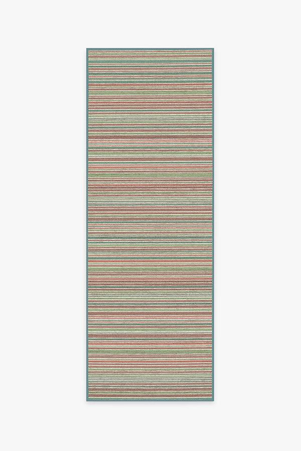Multi Stripe Holiday Rug 2.5'x10' | Stain-Resistant