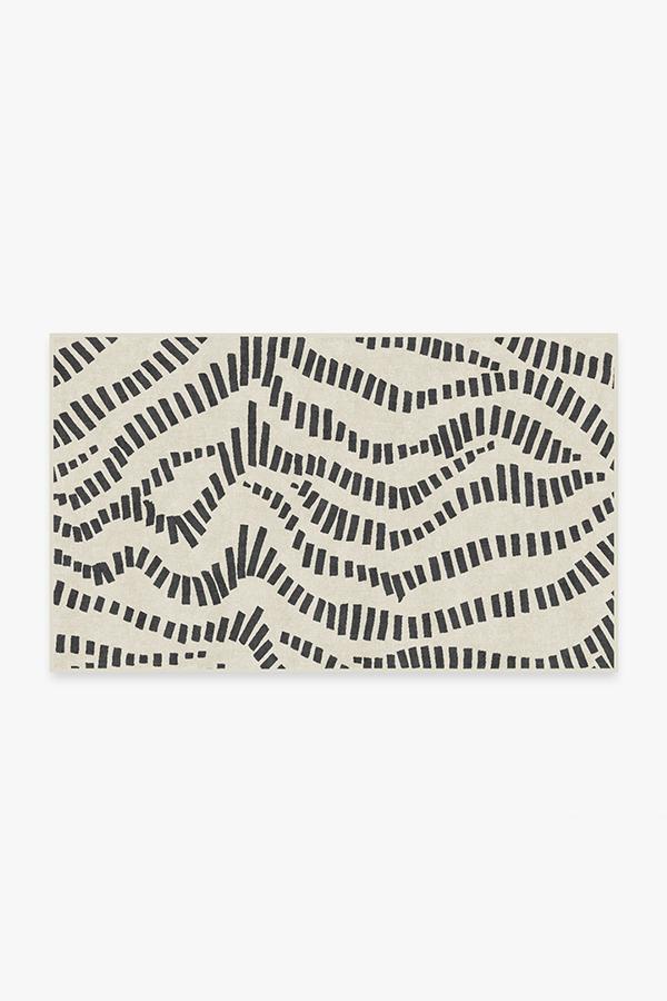 Naila Black Rug 3'x5' | Stain-Resistant