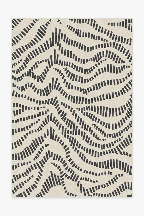 Naila Black Rug 6'x9' | Stain-Resistant