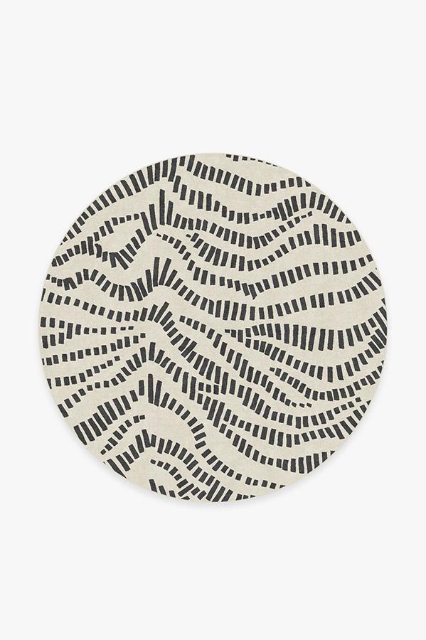 Naila Black Rug 6' Round | Stain-Resistant