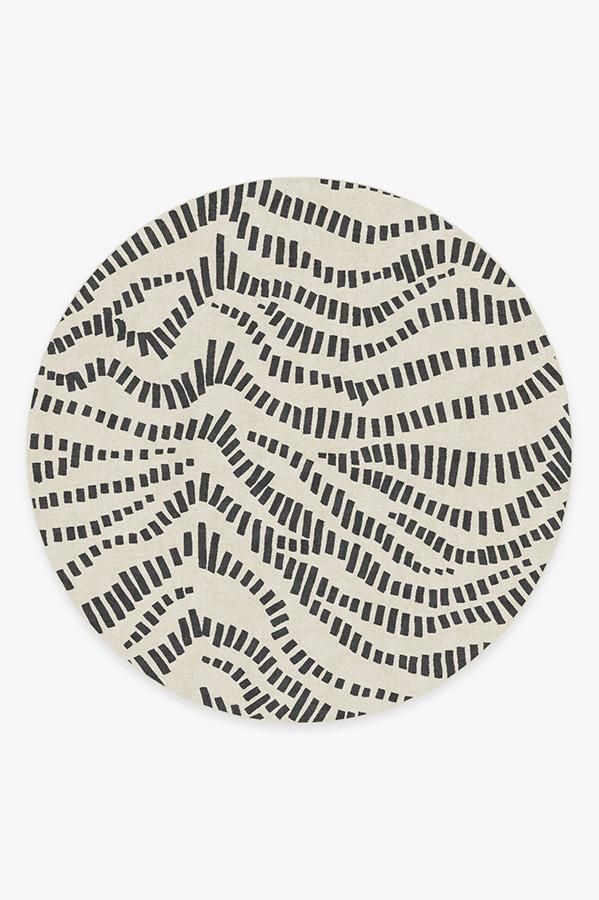 Naila Black Rug 8' Round | Stain-Resistant