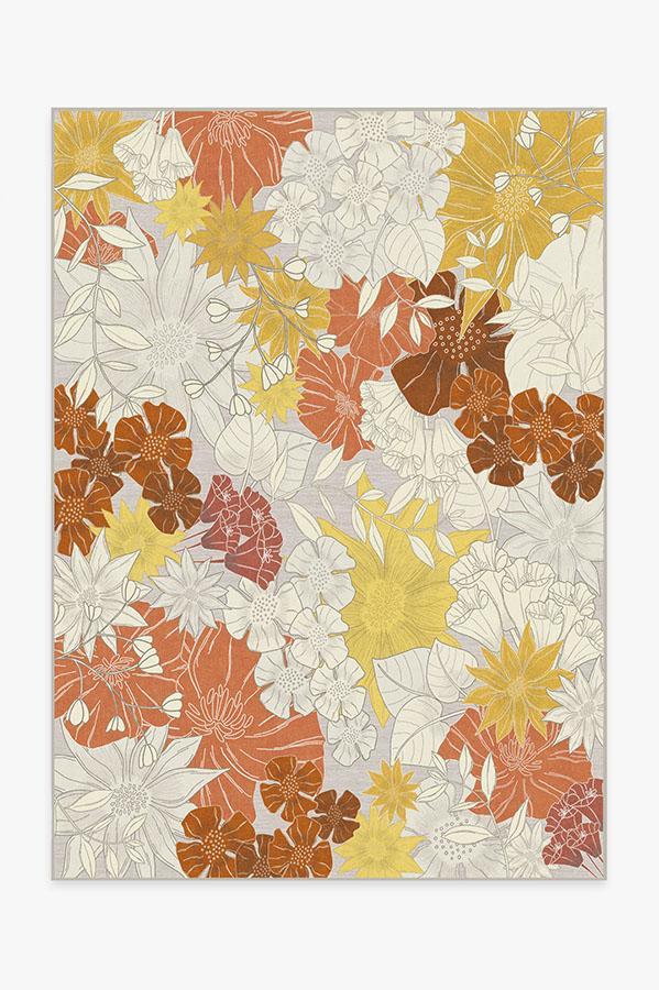 Nani Orange Cream Rug 5'x7' | Stain-Resistant