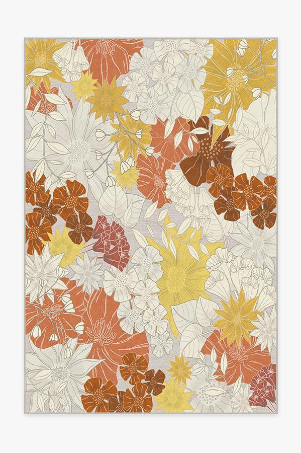 Nani Orange Cream Rug 6'x9' | Stain-Resistant