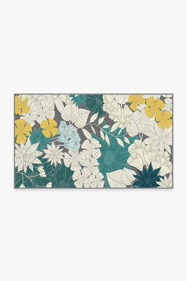 Nani Teal Rug 3'x5' | Stain-Resistant