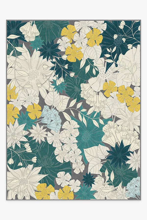Nani Teal Rug 9'x12' | Stain-Resistant