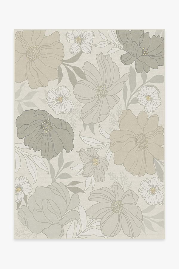 Nelli Yellow Grey Rug 5'x7' | Stain-Resistant