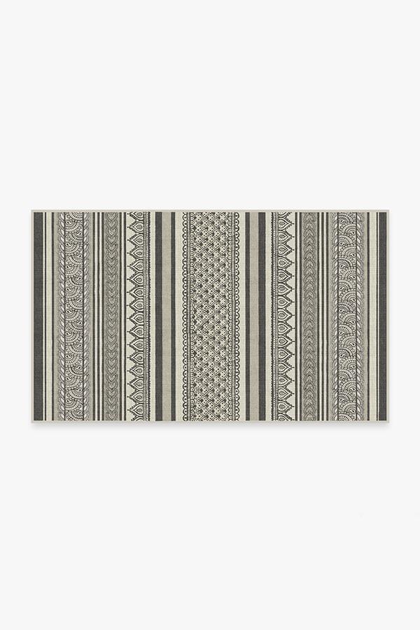 Nira Charcoal Rug 3'x5' | Stain-Resistant
