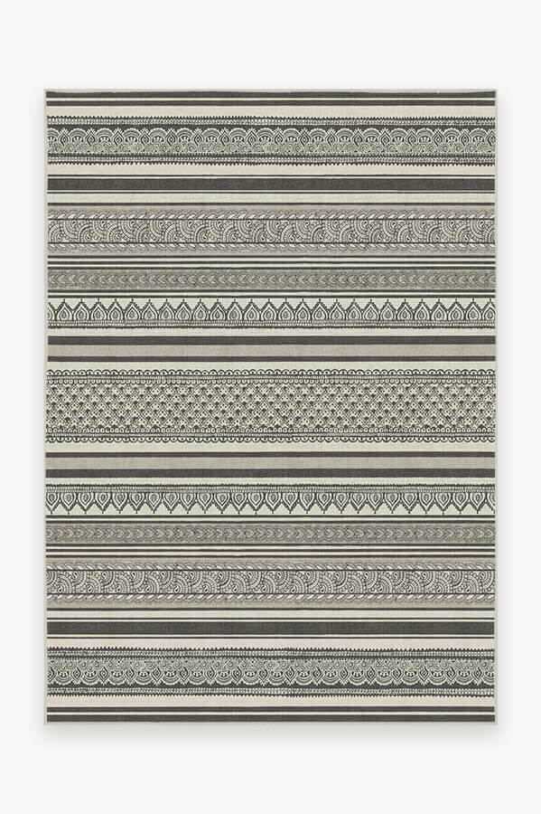 Nira Charcoal Rug 5'x7' | Stain-Resistant