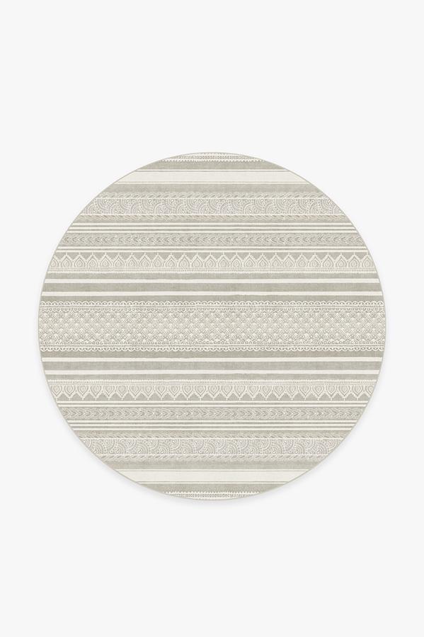 Nira Grey Rug 6' Round | Stain-Resistant