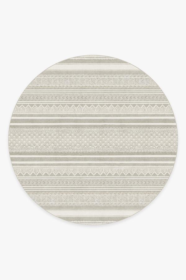 Nira Grey Rug 8' Round | Stain-Resistant