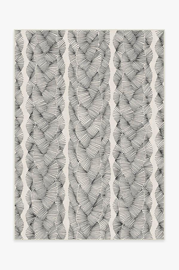 Nodum Black Rug 5'x7' | Stain-Resistant