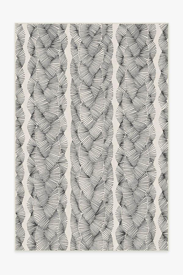 Nodum Black Rug 6'x9' | Stain-Resistant