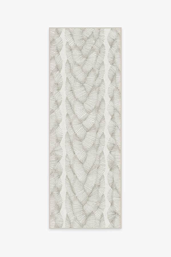 Nodum Light Grey Rug 2.5'x7' | Stain-Resistant