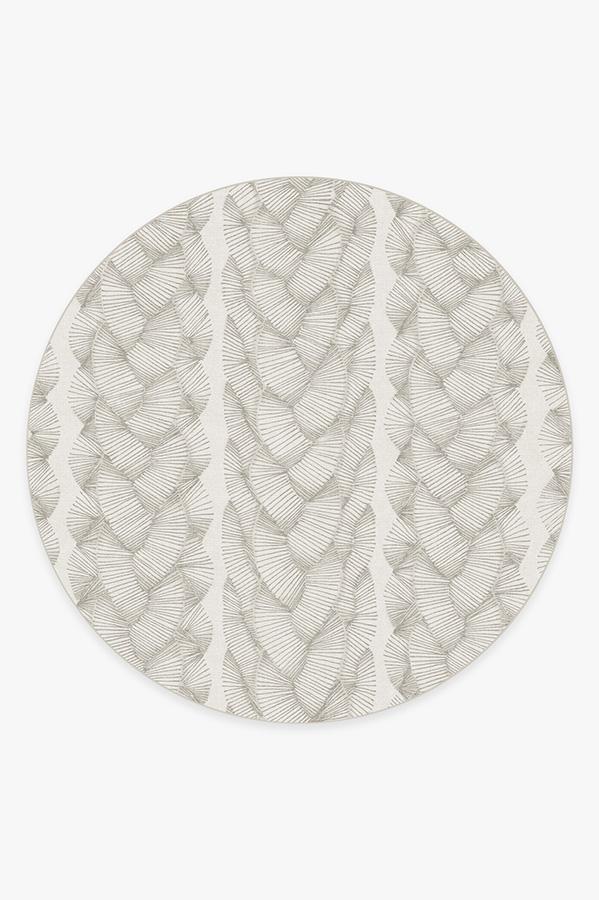 Nodum Light Grey Rug 8' Round | Stain-Resistant