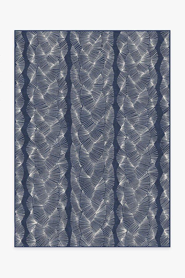 Nodum Navy Rug 5'x7' | Stain-Resistant