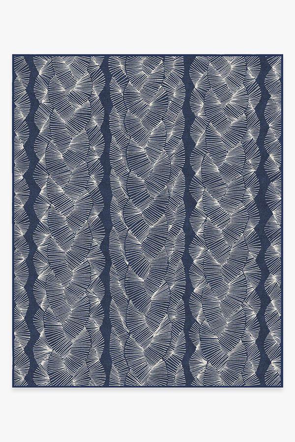 Nodum Navy Rug 8'x10' | Stain-Resistant