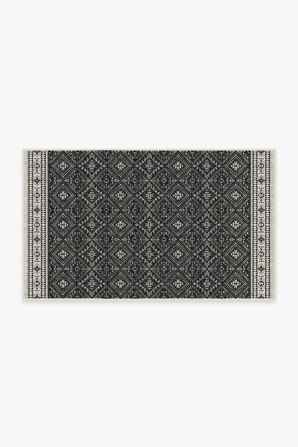 Outdoor Nomada Black Rug 3'x5' | Stain-Resistant