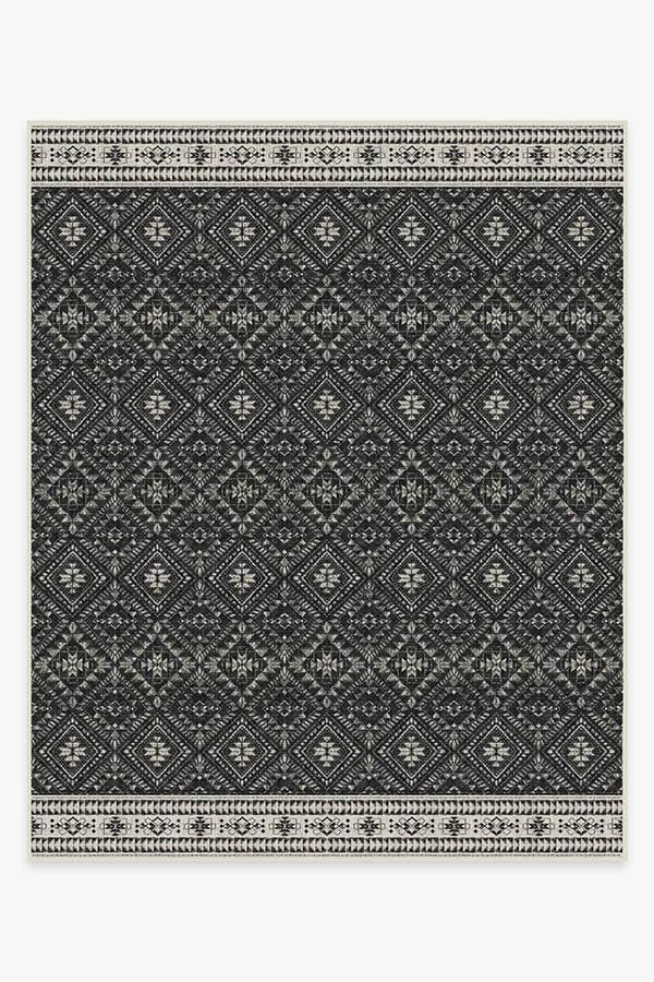 Outdoor Nomada Black Rug 8'x10' | Stain-Resistant