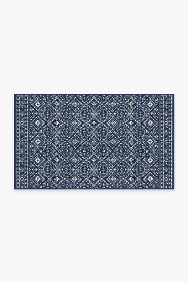 Outdoor Nomada Navy Rug 3'x5' | Stain-Resistant