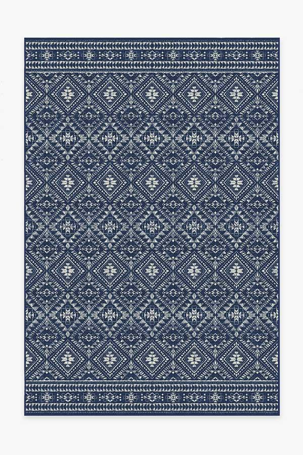 Outdoor Nomada Navy Rug 6'x9' | Stain-Resistant