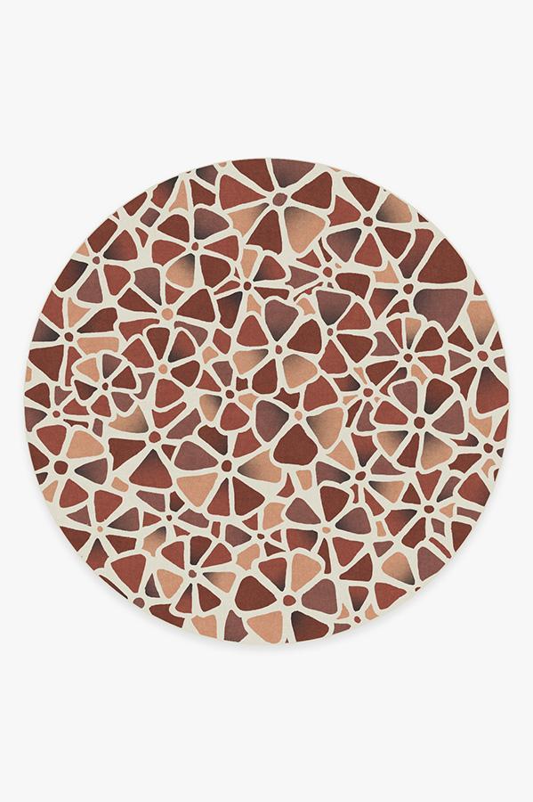 Oleander Rouge Rug 8' Round | Stain-Resistant