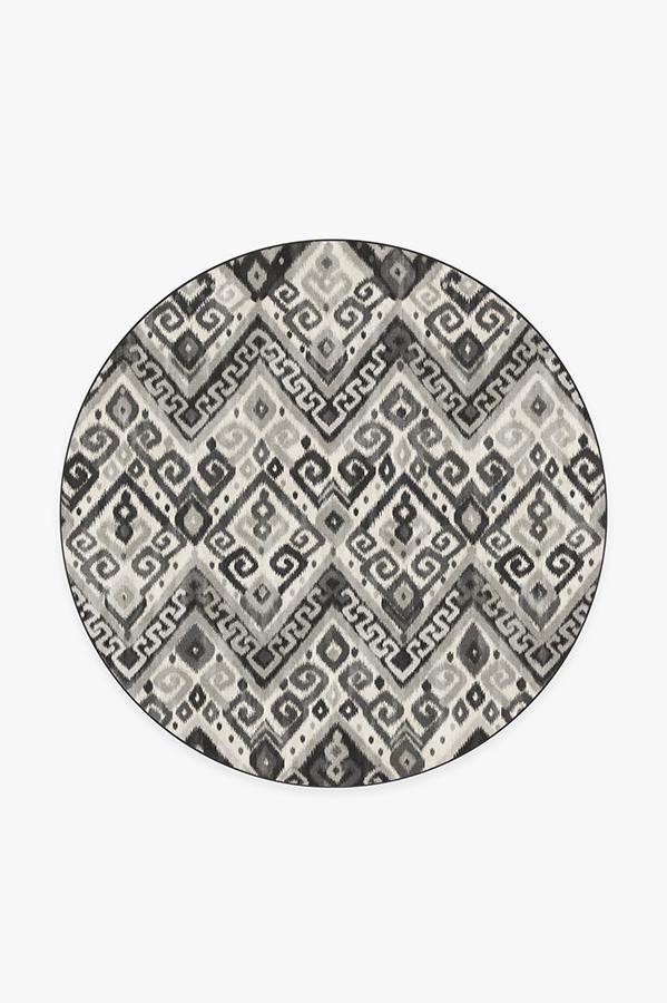 Orissa Grey Rug 6' Round | Stain-Resistant