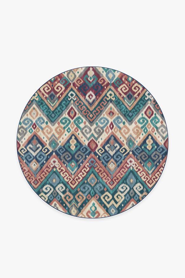 Orissa Sapphire Rug 6' Round | Stain-Resistant