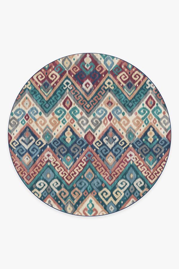 Orissa Sapphire Rug 8' Round | Stain-Resistant