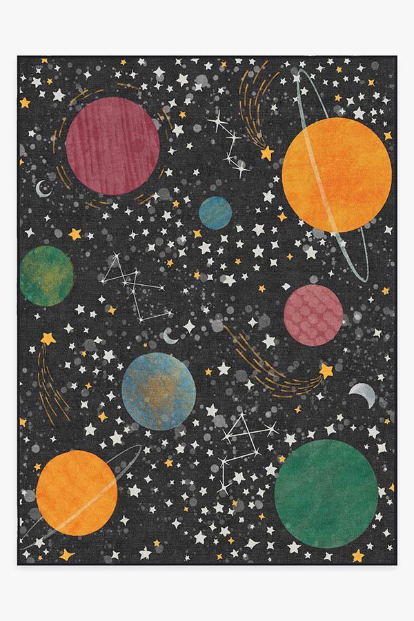 Outer Space Black Rug 9'x12' | Stain-Resistant