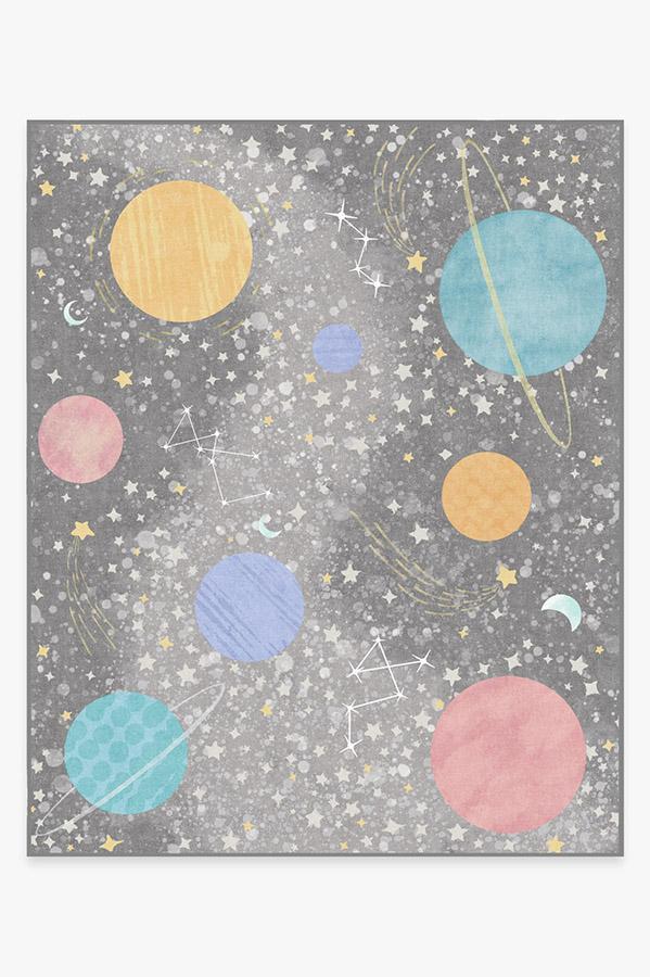 Outer Space Soft Grey Rug 8'x10' | Stain-Resistant