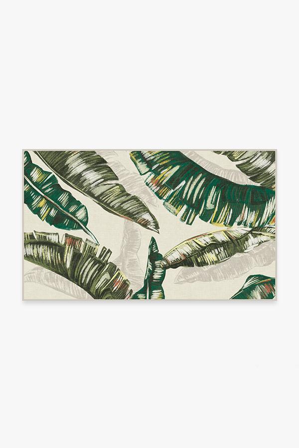 Palma Green Rug 3'x5' | Stain-Resistant