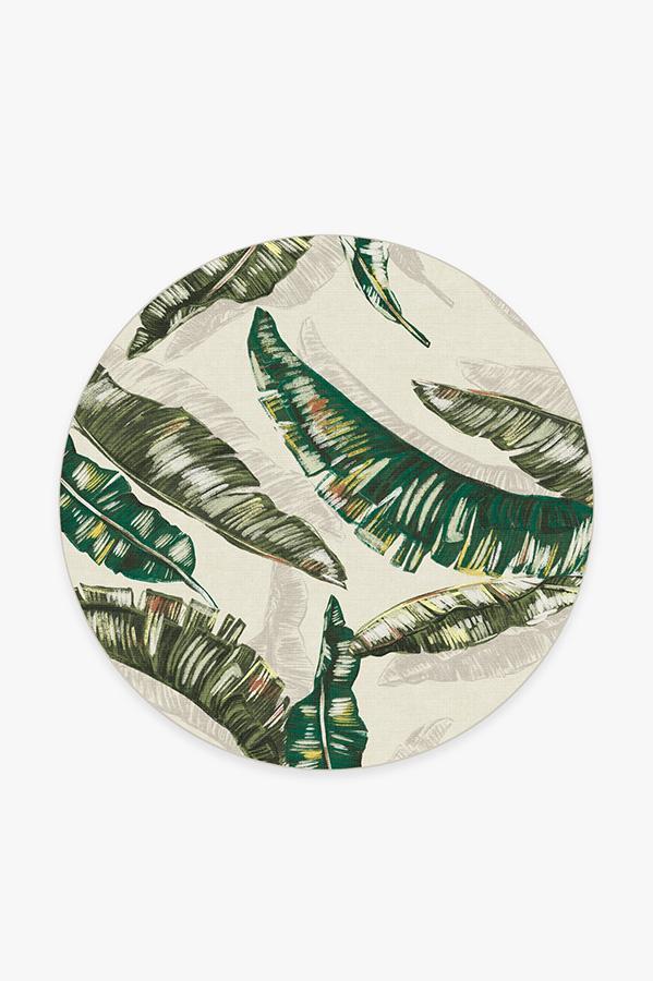 Palma Green Rug 6' Round | Stain-Resistant